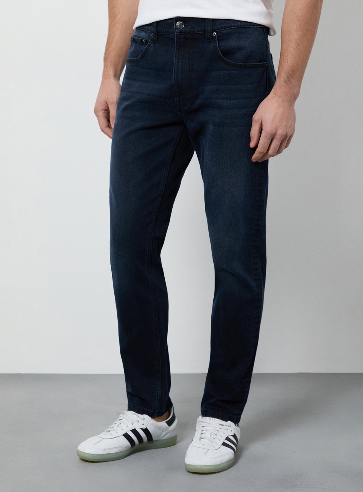 BURTON Blue Black Mid Wash Stretch Slim Fit Jean 32S - Image 1 thumbnail